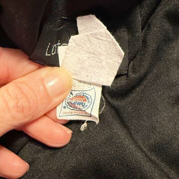 Vintage 80s 90s Black Silver Festive Swing Skater Mini Dress M/L USA Union Made - Picture 13 of 13